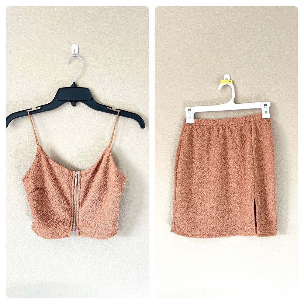 Crop Top and Skirt Set